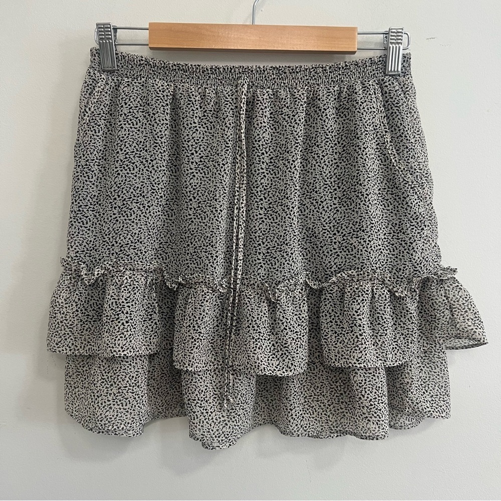 Tiered Ruffle Printed Mini Skirt Print Spring Career Date Night Resortwear Beach